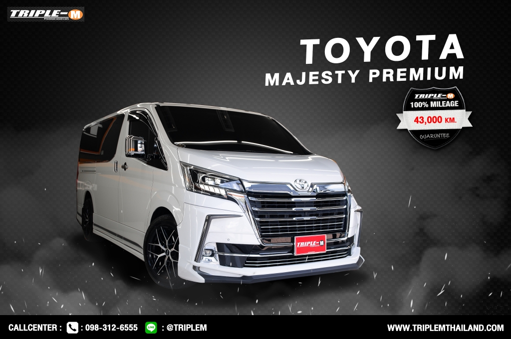 TOYOTA MAJESTY โฉมปี (19-30) 2.8 Premium AT ปี 2021 ราคา 1,958,000.- (#C2023121403)