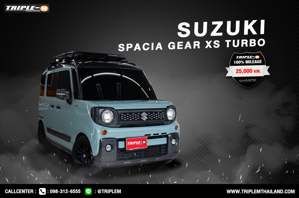 SUZUKI SPACIA โฉมปี (17-ปัจจุบัน) GEAR Hybrid XZ Turbo AT ปี 2021 ราคา 988,000.- (#C2024020503)