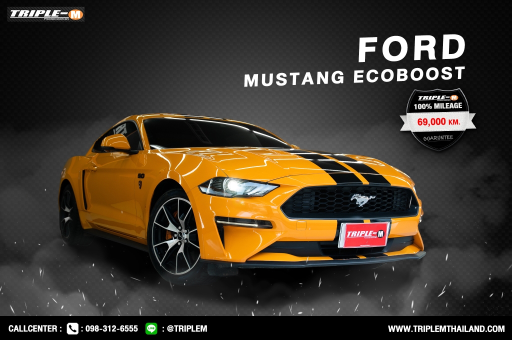 FORD MUSTANG โฉมปี (15-ปัจจุบัน) 2.3 EcoBoost Coupe AT ปี 2019 ราคา 2,098,000.- (#C2024030401)